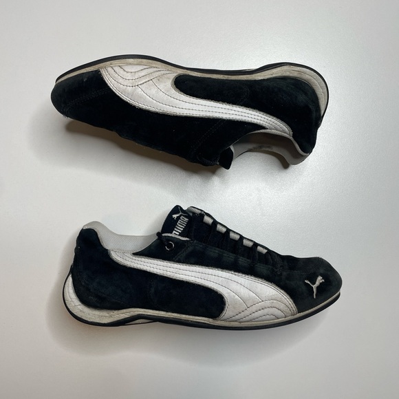 Vintage Puma Speedcat OG Athletic Shoes Black White Leather Suede Women’s 9 US